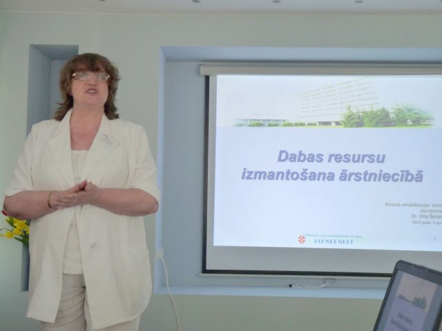 Dr. Gita Bērziņa introduced to sulphurous mineral waters and their use in the treatment of various diseases