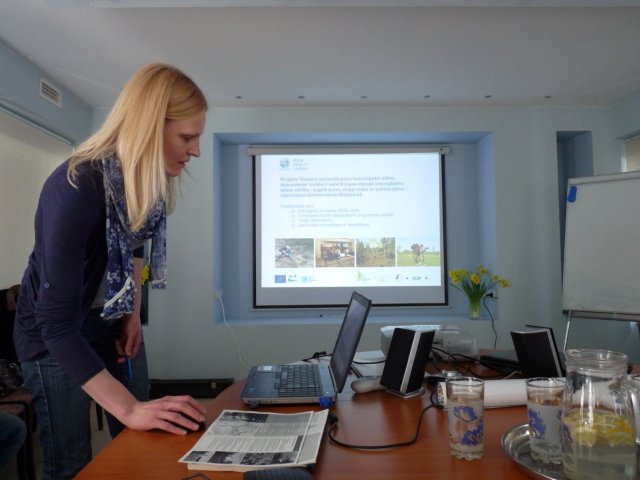 Project coordinator Ilze Ķuze introduced to project actions and planned results