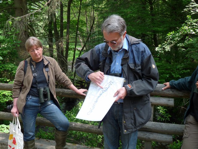 Representatives of the LIFE project "Rehabilitation of streams in the Arnsberger Wald" (LIFE07 NAT/D/000214). Photo: K.Lapins.